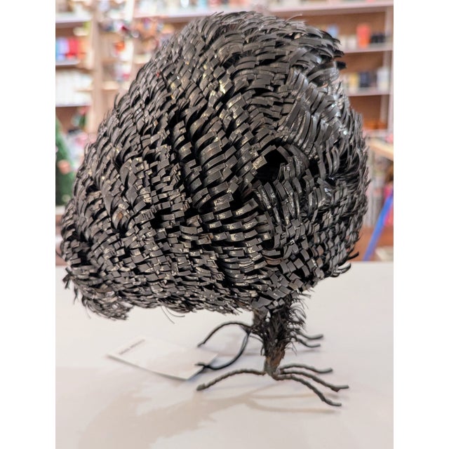 1970s Brutalist Torch-Cut Metal Owl Sculpture For Sale - Image 5 of 7