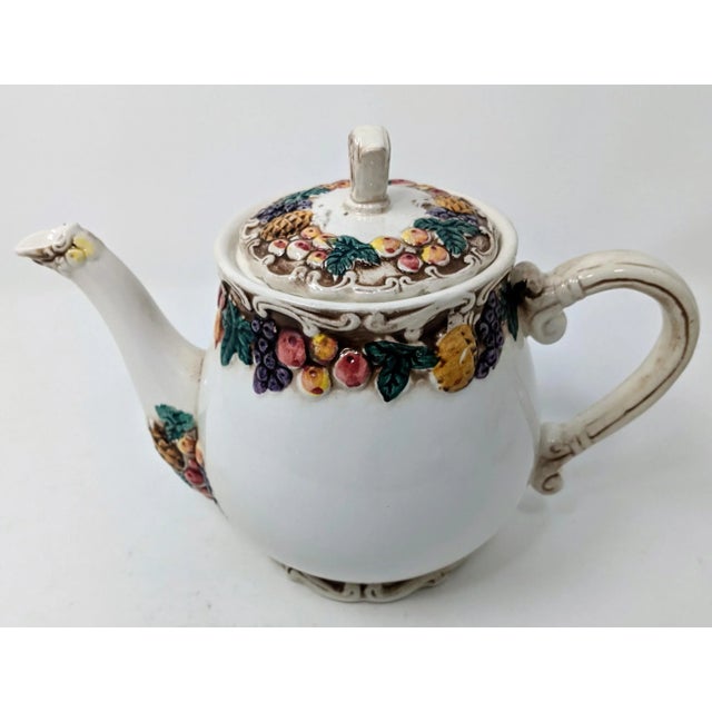 English Vintage 1950s European Ceramic Tea Pot For Sale - Image 3 of 11