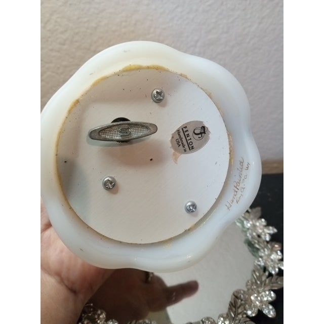GORGEOUS Signed Fenton Hand painted 6" Satin Glass Bell with Holy Scripture This product is a stunning 6" Fenton satin...