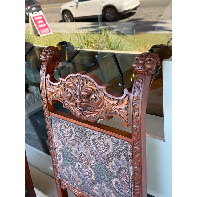 Renaissance Revival Dining Chairs, Pair For Sale - Image 4 of 15