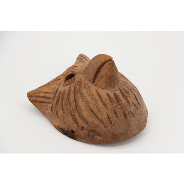 1972 Wooden Peruvian Folklore Owl Mask For Sale - Image 6 of 11