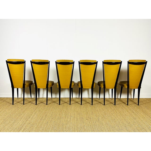 French Art Deco Dining Chairs, 1940, Set of 6 For Sale - Image 13 of 18