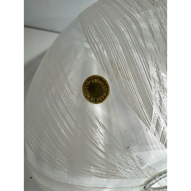 1960s Teak Modeline Style Table Lamp With Western Germany Glass Shade For Sale - Image 11 of 12