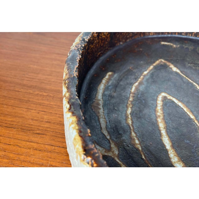 Large Danish Studio Pottery Bowl by Clara Helmich, 1986 For Sale - Image 4 of 18