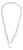 Vintage Art Deco Crystal and Silver Long Necklace With Faceted Square Pendant For Sale