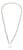 Vintage Art Deco Crystal and Sterling Silver Long Necklace With Faceted Pendant For Sale
