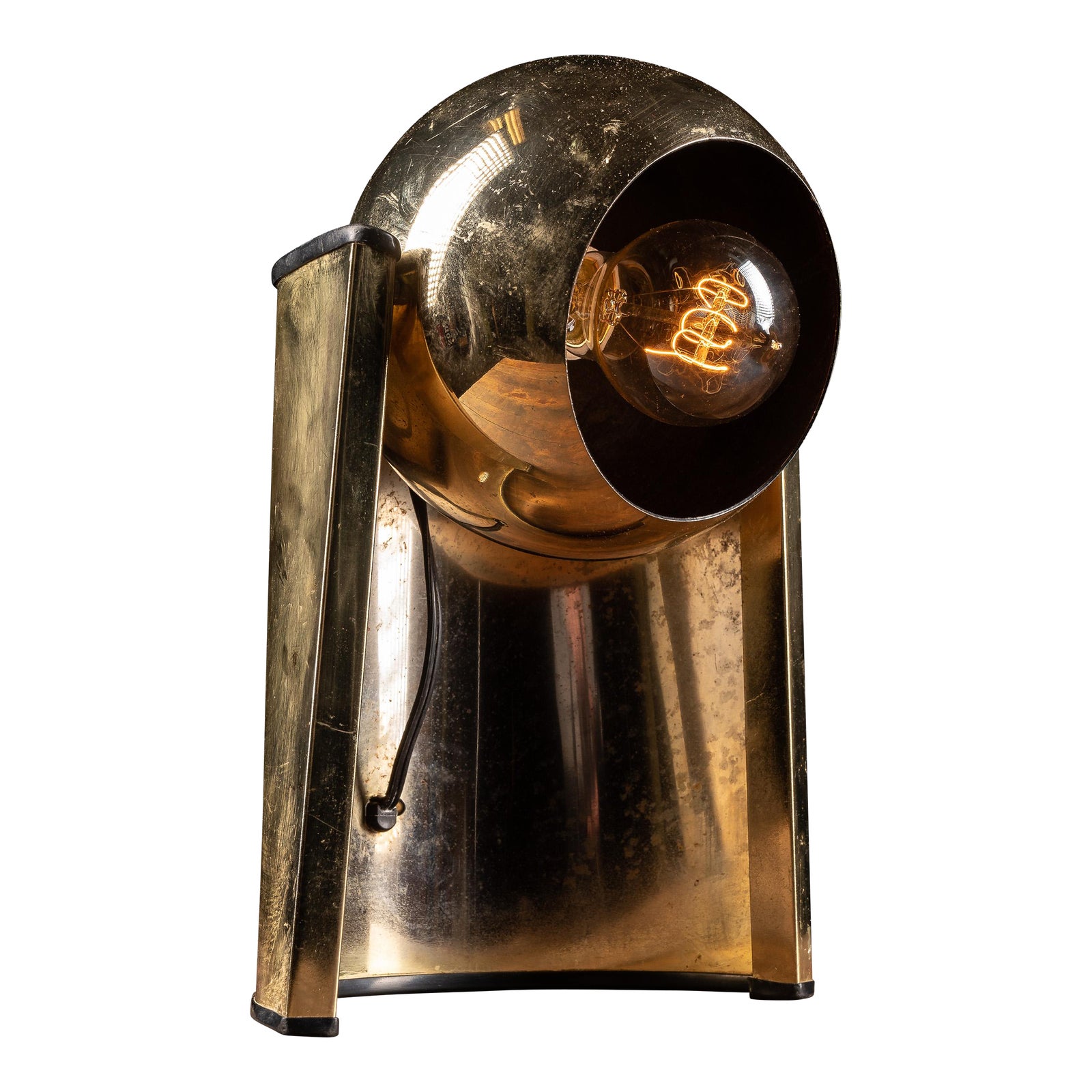 Mid Century Modern Brass Eyeball Lamp by Kenroy Chairish