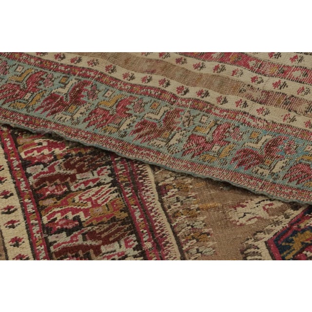 Brown Vintage Turkish Rug With Intricate Medallion & Multi Border Design - Rug & Kilim For Sale - Image 8 of 8