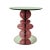 Modern Abacus Glass Accent Table by the Drawing Room Atl in Finish Merlot - Size: Standard - Modern Side Table in Colorful Burgundy Glass For Sale - Image 3 of 4