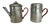 Vintage French Drip Percolator and Coffee Pot in Aluminum from Reverso, 1950s, Set of 2 For Sale