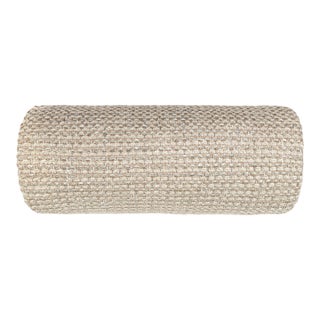 The House Of Scalamandré Heatherton Bolster Pillow In Nougat For Sale