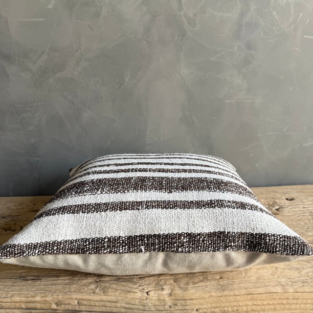 Not Yet Made - Made To Order Vintage Rug Pillow Cover With Stripes For Sale - Image 5 of 7