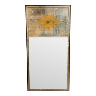 Maison Jansen Design Eglomise’ Sunburst Trumeau Mirrors For Sale