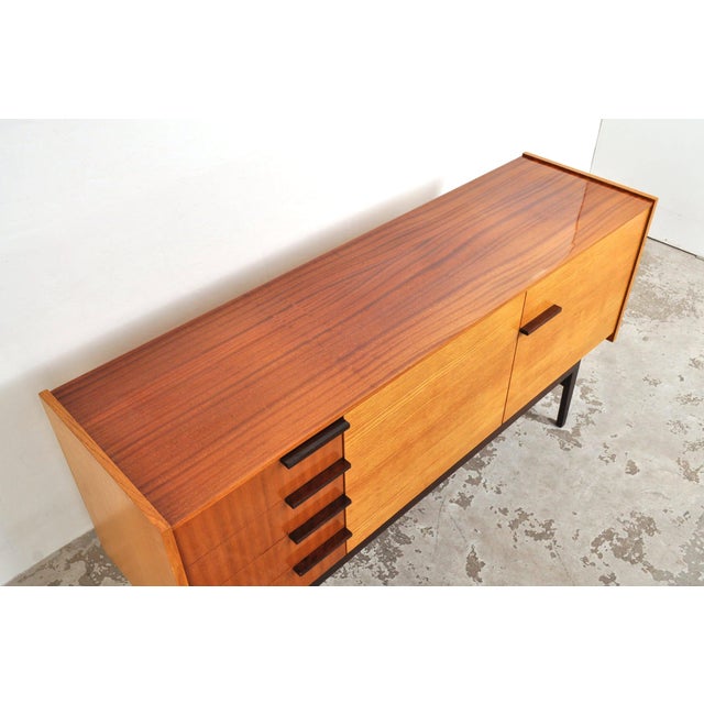 Vintage Sideboard in Ash and Mahogany by František Mezulanik, 1960s For Sale - Image 9 of 14