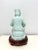 Late 20th Century Andrea by Sadek Blue Porcelain Buddha Figurine on Stand For Sale - Image 5 of 11