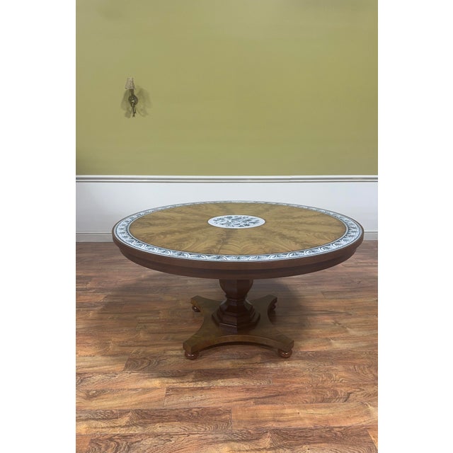 Vermeer Round Pedestal Dining Table by Jonathan Charles, Open Special Box-in Stock Now For Sale - Image 10 of 12