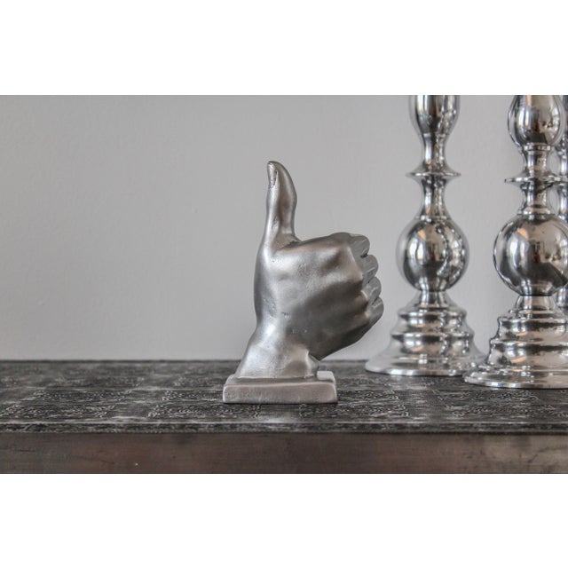 2020s Silver Thumbs Up Hand Sculpture For Sale - Image 5 of 7