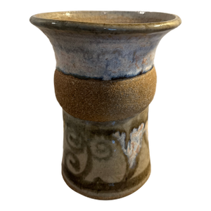 Vintage Glazed and Textured 9.75” Vase Numbered- Made in Usa