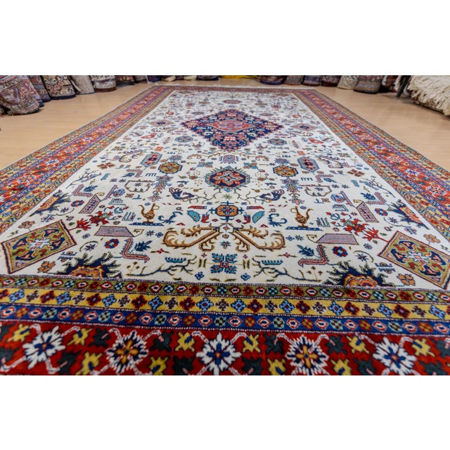 Middle Eastern Hand-Knotted Tabriz Medallion Knot Rug For Sale - Image 4 of 15