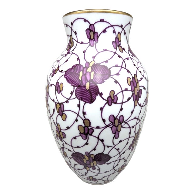Antique Art Nouveau Vase by Adelbert Niemeyer for KPM Nymphenburg, Germany, 1906 For Sale