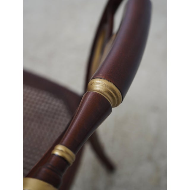 Baker Regency Style Cane Seat Chair For Sale - Image 17 of 18