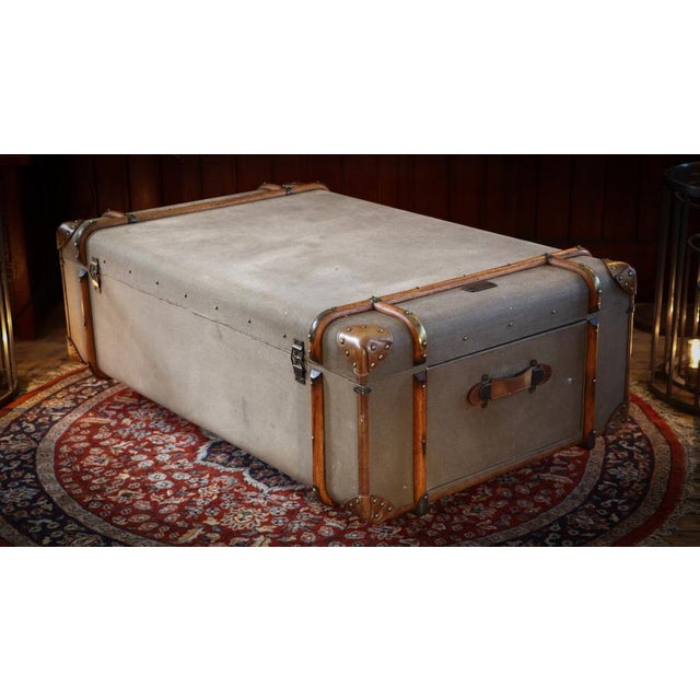 Large Globetrekker Trunk Coffee Table in Canvas and Leather from Timothy Oulton, 2010s For Sale - Image 4 of 18