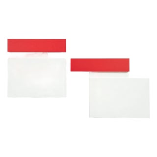 Contemporary Geometric Abstract Art Wall Reliefs by Thomas Vinson White–White–Red, 2004 For Sale
