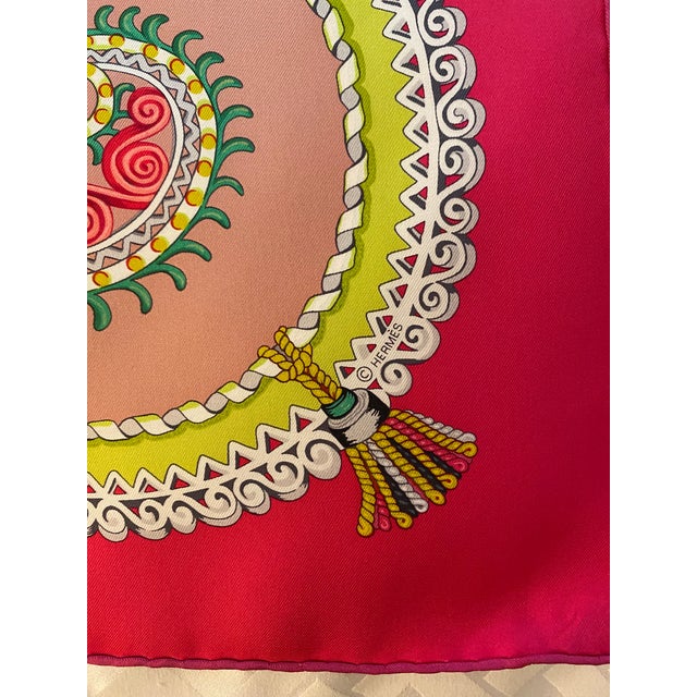 Textile Hermes Paperoles 90 Silk Scarf Carriages & Nobles by C. Stuhlhofer-Mayr (2001) For Sale - Image 7 of 14