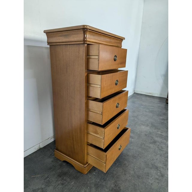Louis Philippe Style Cherrywood Chest of Drawers For Sale - Image 5 of 6