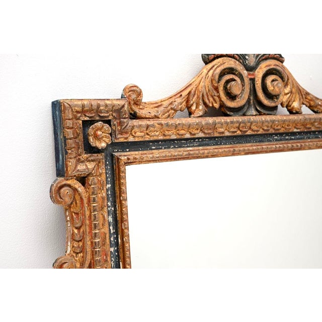 1900 - 1909 Antique Italian Gilt Wood Mirror, 1900 For Sale - Image 5 of 11