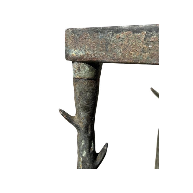 Mid 20th Century Hammered Brutalist Side Table After Giacometti For Sale In Tampa - Image 6 of 6