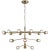 Kate Spade New York for Visual Comfort Signature Alloway Large Chandelier in Soft Brass with Clear Glass For Sale