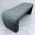 Vintage Sculptural Black Upholstered Waterfall Bench For Sale - Image 9 of 10