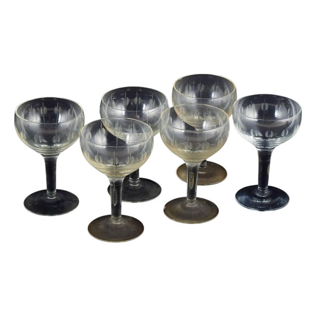 Kirsten Piil Sherry Wine Glasses by Per Lütken for Holmegaard, 1950s, Set of 6 For Sale