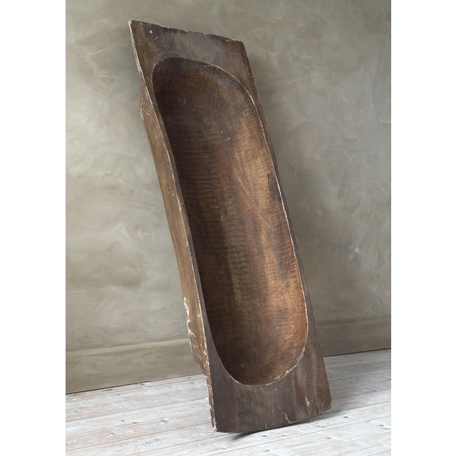 Softwood Trencher-form Dough Bowl For Sale - Image 3 of 13