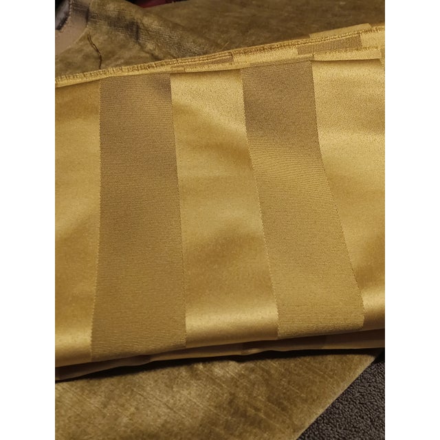 2000 - 2009 Delisting Clarence House Italian Gold Tone on Tone Silk Fabric-1 2/3 Yards For Sale - Image 5 of 6
