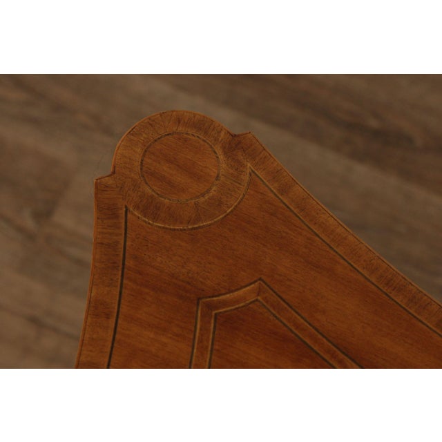 Brown Maitland Smith Sheraton Style Single Drawer Inlaid Side Table For Sale - Image 8 of 18