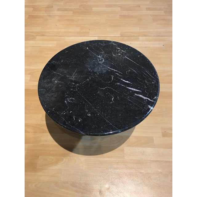Contemporary Modern Black Marble Two-Piece Side Table For Sale - Image 3 of 4