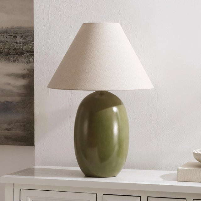 Contemporary Josi 24" Table Lamp in Green For Sale - Image 3 of 4