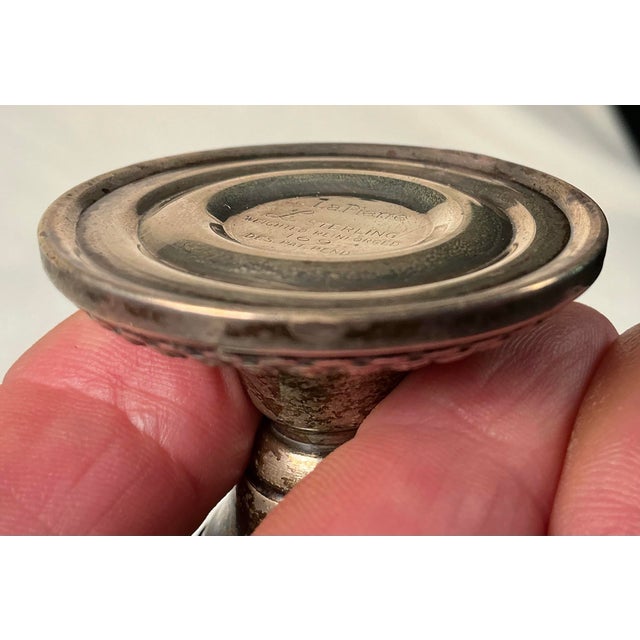 Pair La Pierre Sterling Silver Miniature Candlesticks Salt and Pepper Shakers, a Set For Sale - Image 9 of 12