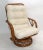 1970s Vintage Bamboo & Wicker High Back Lounge Chair Beige Linen Upholstery - Pair For Sale - Image 5 of 13