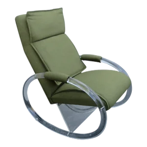 Mid 20th Century Charles Hollis Jones Mid Century Lucite Rocking Chair