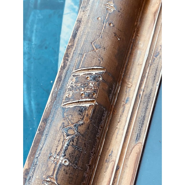 1910s Rare and Fine Antique American Flag 1912 Staggered 48 Star Glazed Cotton in Antique Gilt Frame For Sale - Image 5 of 10