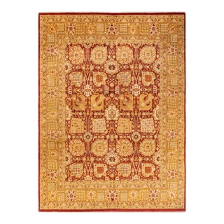 Eclectic, One-of-a-Kind Hand-Knotted Area Rug - Orange, 8' 0" x 10' 9" For Sale