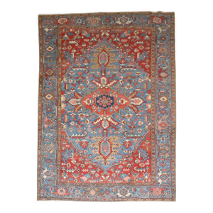 Early 20th Century Antique Zabihi Collection Persian Heriz Rug
