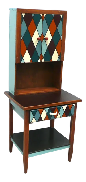 Walnut Kitchen Spice Cabinet or Coffee Station