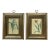1970’s 2 Small Botanical Floral Prints Nicely Framed Silver Leaf- A Pair For Sale