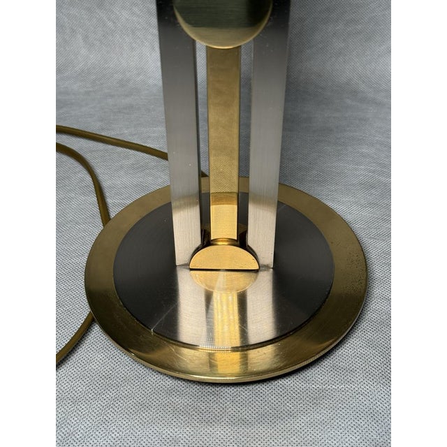 Hollywood Regency Brass and Steel Table Lamp, Germany, 1960s For Sale - Image 6 of 16