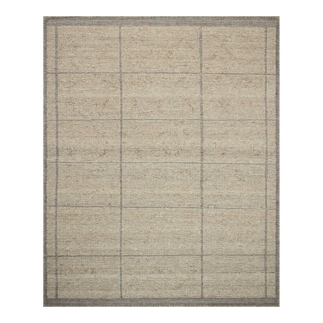 Amber Lewis x Loloi Bowie Fog / Grey 9'-6" x 13'-6" Area Rug For Sale