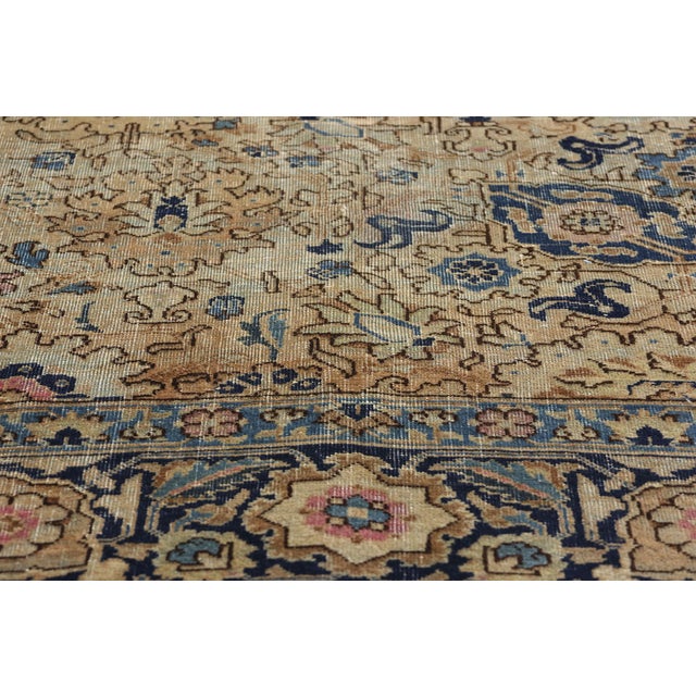 Early 20th Century Antique Persian Tabriz Rug - 07'04 X 09'10 For Sale - Image 5 of 9